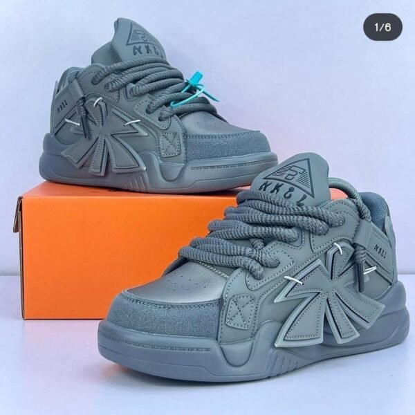 Naked Wolfe  - Grey Leather Sneaker
