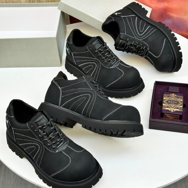 Balenciaga Bouncer Derby in Black  Leather