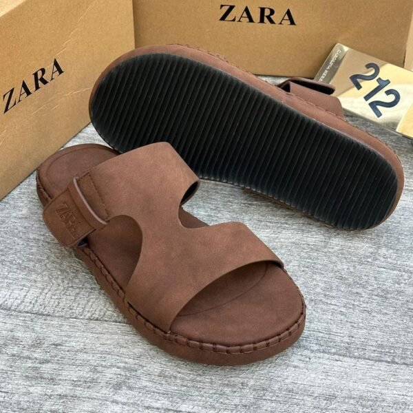 ZARA Men’s  Leather Slide Sandals
