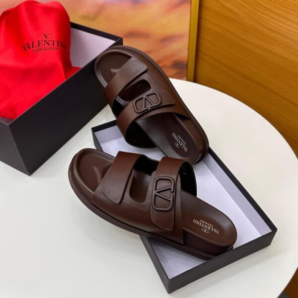 Valentino Garavani Signature Double-Strap Rubber Slides