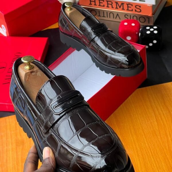 Premium  Croc-Embossed Lug Loafer
