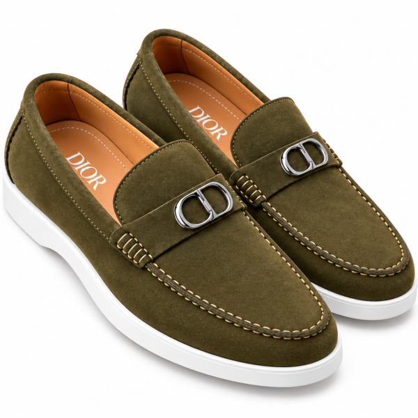 Olive Regent Suede Loafers