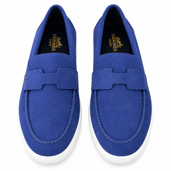 Luxury Blue Suede Loafers