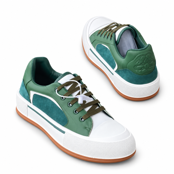 Classic Green and White Sneakers