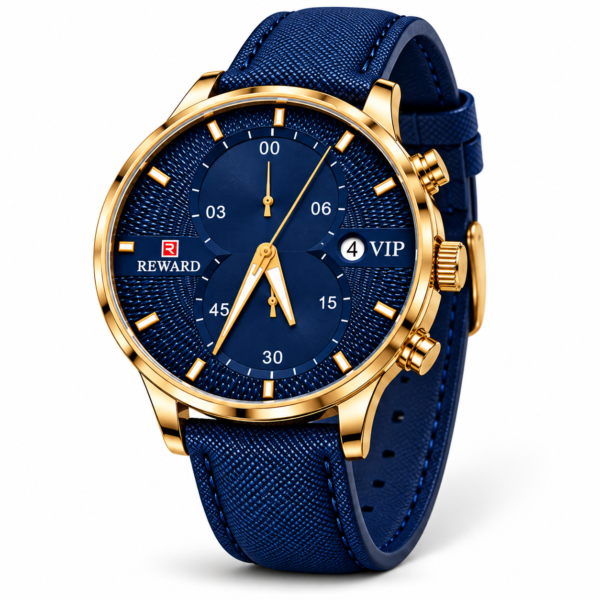 Reward VIP  Navy and Gold-Tone Wristwatch